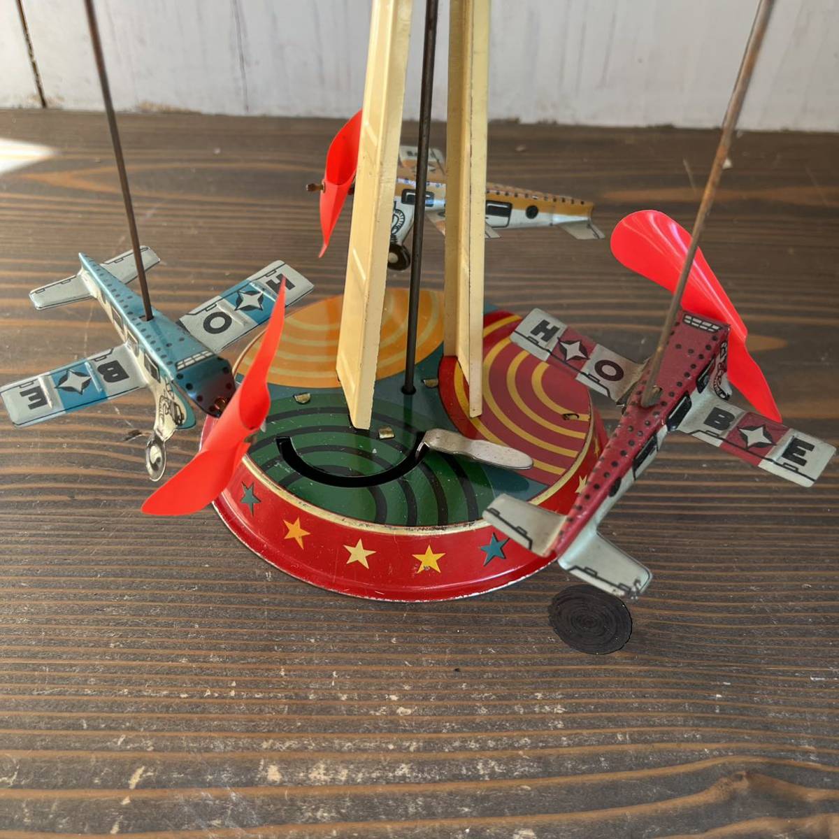 アサヒトイ　ブリキ　HAPPY SPORT LAND 飛行機　観覧車　メリーゴーランド　玩具　ASAHI TOY