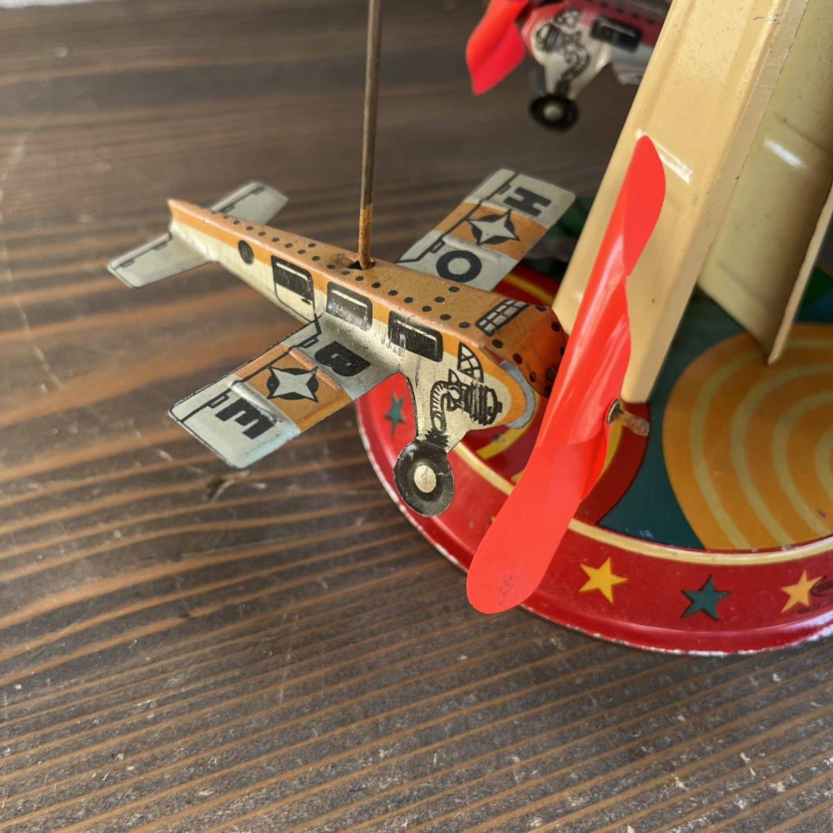 アサヒトイ　ブリキ　HAPPY SPORT LAND 飛行機　観覧車　メリーゴーランド　玩具　ASAHI TOY