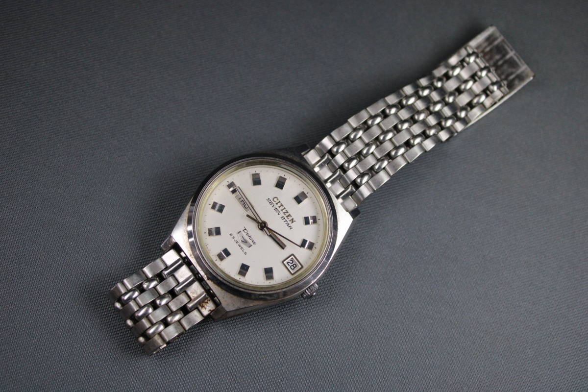 CITIZEN　SEVENSTR　Deluxe　シチズン　セブンスター　デラックス　4-520131Y　自動巻　23石　腕時計　稼働品　時計　メンズ