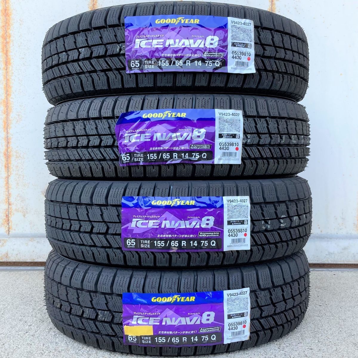 送料無料，定番 4本セット 国産 2021年 KA0125.8 155/65R14 75Q GOODYEAR ICE NAVI8 スタッドレス 冬タイヤ スペーシア 155/65/14(グッドイヤー)｜売買されたオークション情報、yahooの商品情報をアーカイブ公開 - オークファ 14インチ