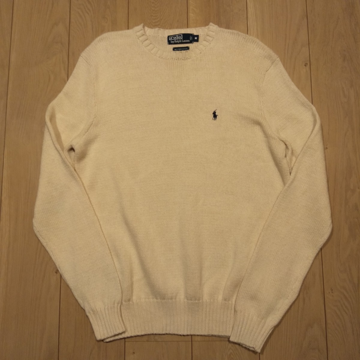 USA古着卸 Mサイズ Polo Ralph Lauren ポロ ラルフローレン ロゴ刺繍 ニット セーター