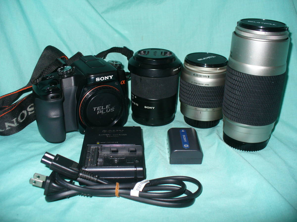 SONY α100+ズームレンズ３本