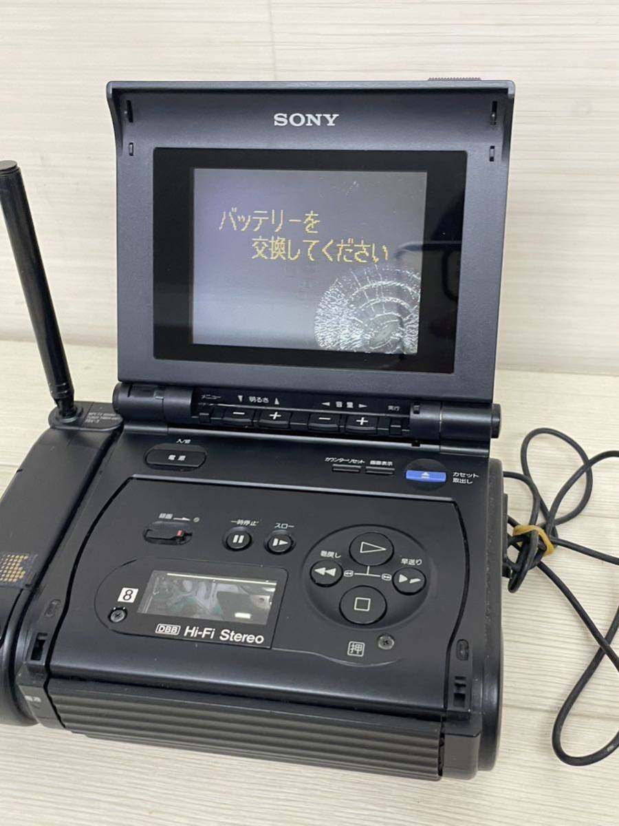 [ML8155-40]1円〜ジャンク！【SONY】GV-SX50 ビデオカセットレコーダー 93年製　通電ok 画面難あり　
