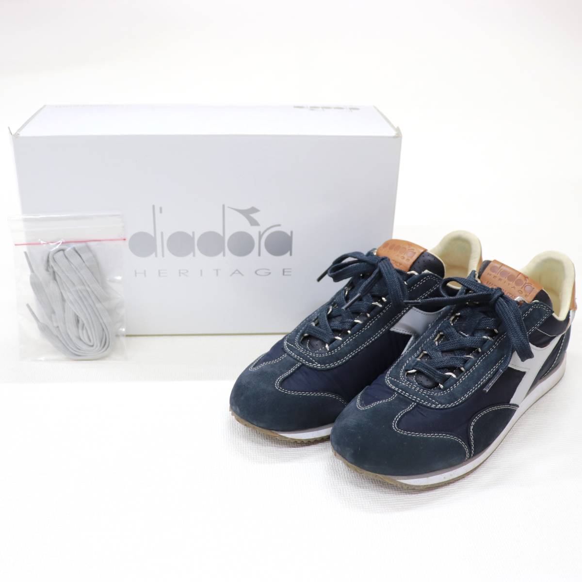 diadora HERITAGE EQUIPE ITA UK7.5 26㎝ BLU WING TEAL ディアドラ 