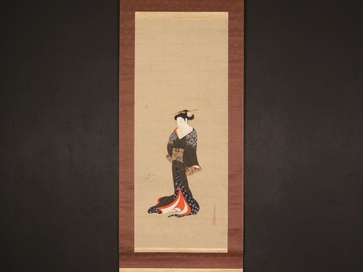 豊臣秀吉図⁄豊公伴一邦 717 公観桜 花見 掛け軸 肉筆 - メルカリ 【真