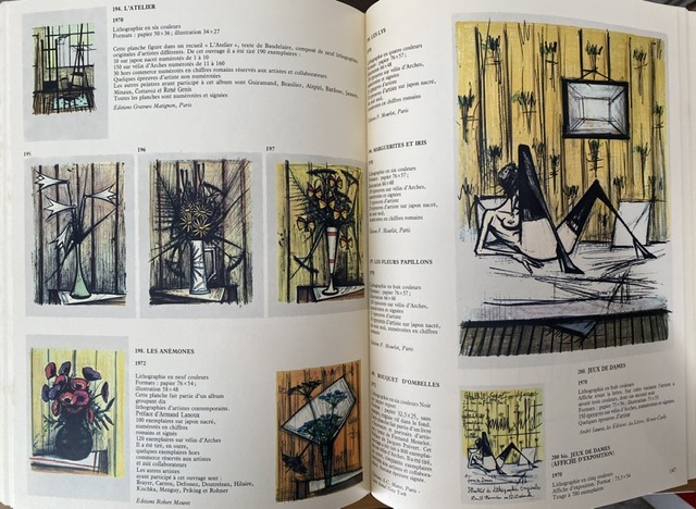 真にリトグラフ入!／［ビュッフェ・石板画3枚入・画集］／1979年