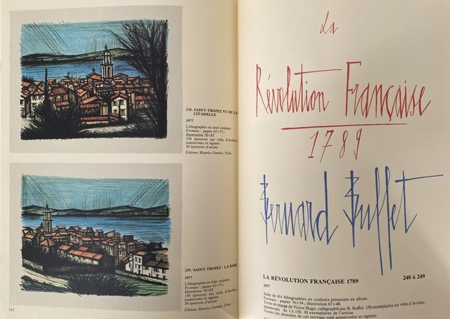 真にリトグラフ入!／［ビュッフェ・石板画3枚入・画集］／1979年