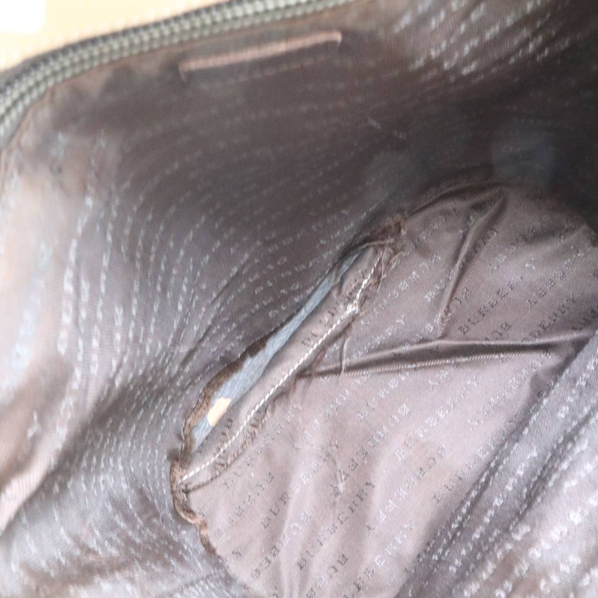 ☆BURBERRY バーバリー ノバチェック PVC×レザー トートバッグ 