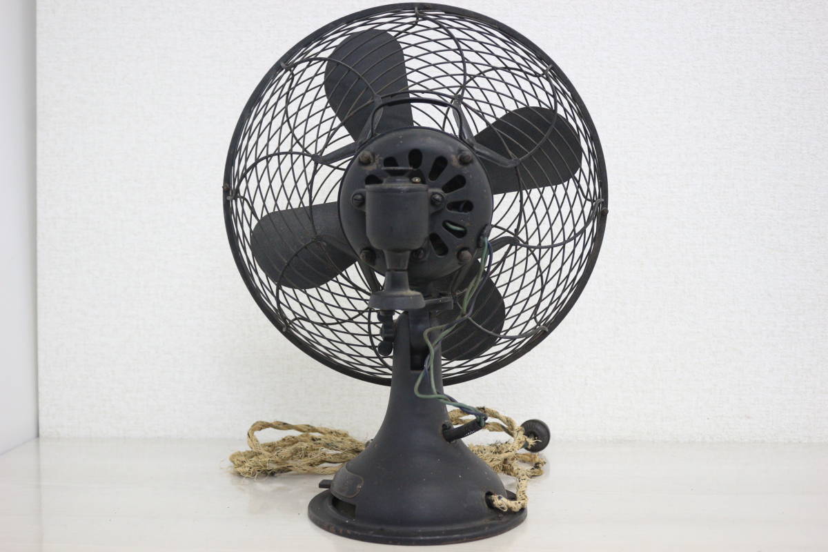 引取可/福岡市博多区】アンティーク 黒色 鉄製 扇風機 芝浦 電機