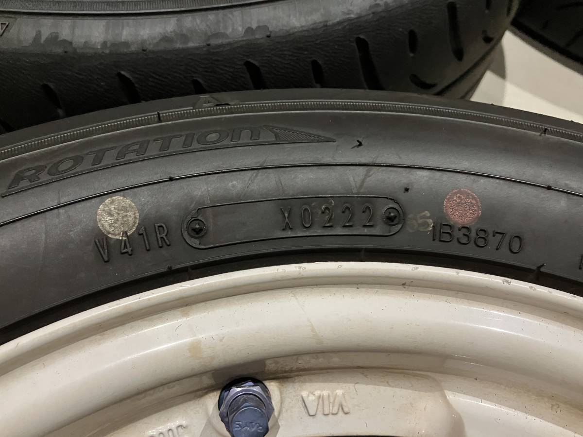 絶版 RAYS レイズ ボルクレーシング TE37 14インチ5.0j+45【4本】4H PCD114.3 175/60R14 22年製ZⅢ 【4本セット】カプチーノで使用_6