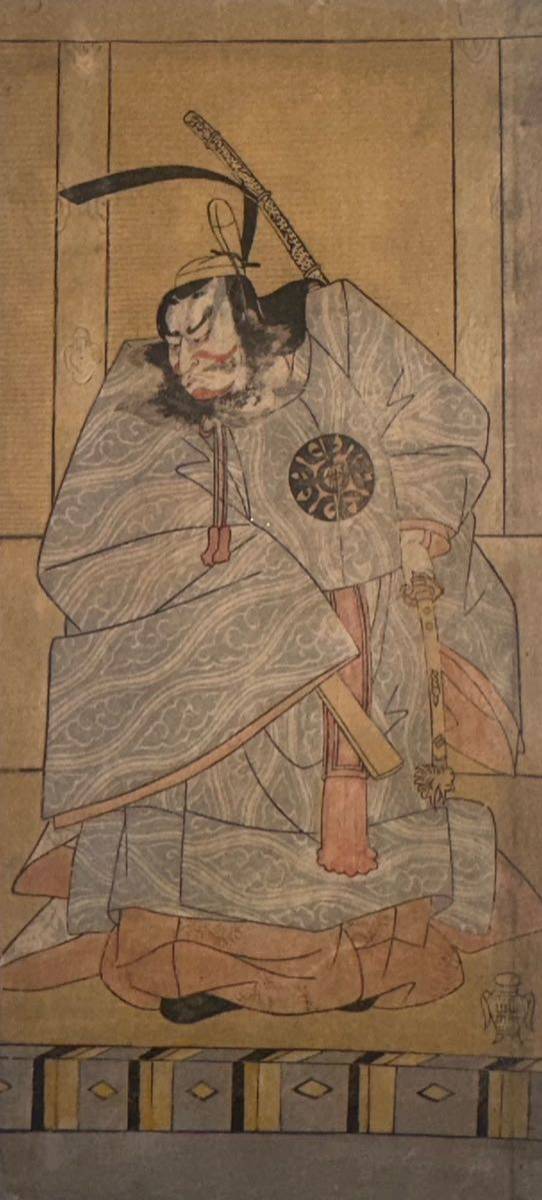 浮世絵 木版画 錦絵 A0385 日本画 Wikipedia 【真作】壺印 勝川春章「役者