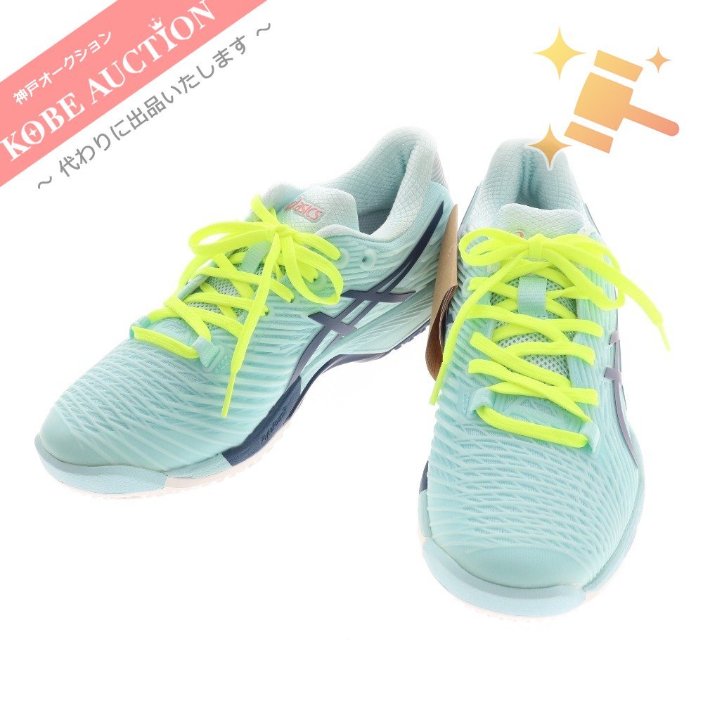 ■ アシックス テニスシューズ SOLUTION SPEED 1042A135 スニーカー 靴 レディース 23.5 ブルー 箱 タグ付き 未使用