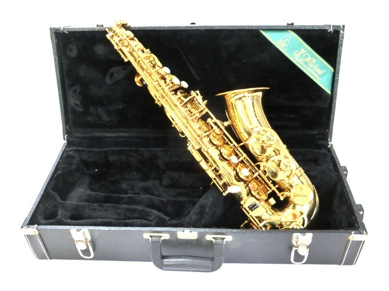 1000円スタート アルトサックス? J.Michael パーツ欠品あり Jマイケル 管楽器 ケース付き リード楽器 吹奏楽 オーケストラ EHO HH10