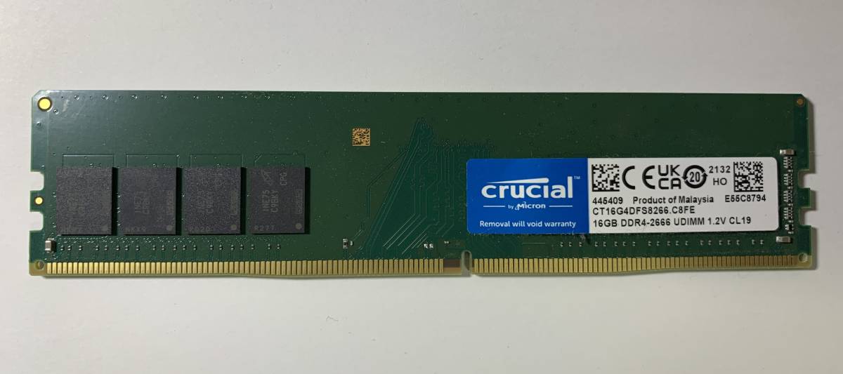 ★ Crucial DDR4 PC4-21300 2666MHz 16GB 1枚 動作確認済 ★