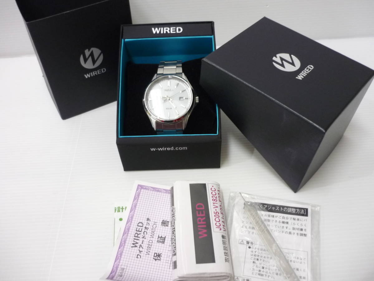 3541【美品】SEIKO セイコー WIRED ワイアード AS32-KHE0 クォーツ デイト ホワイト文字盤 メンズ腕時計　稼動品