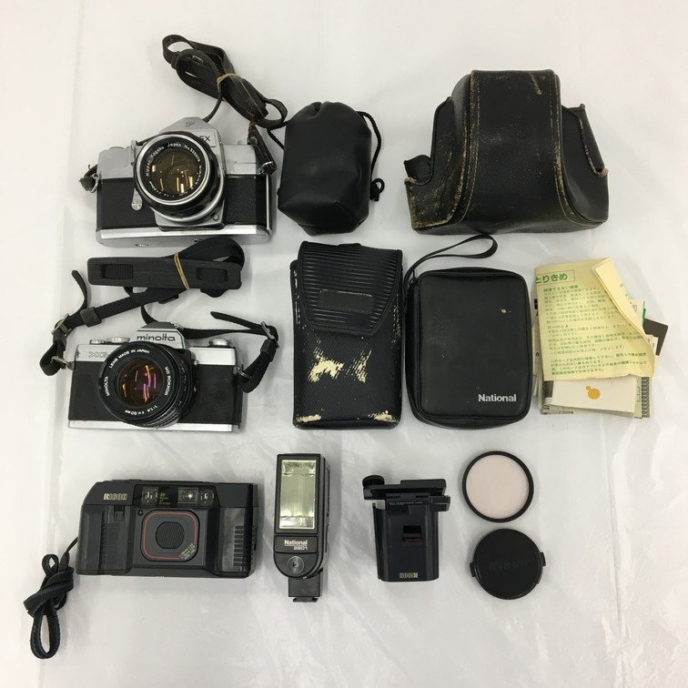 フィルムカメラ おまとめセット MINOLTA XG-E/NIKKOREX 358485/RICOH TF500D 他【BKAR6030】
