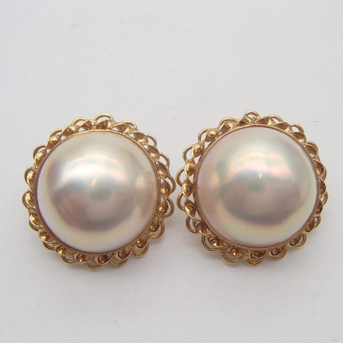 ◎マベパール イヤリング / K18 750 重量約7.8g/ 真珠 アクセサリー 