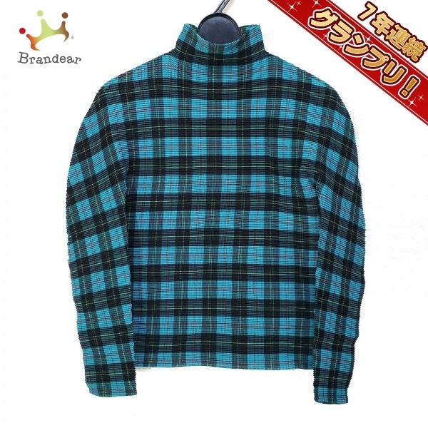 14aw ISSEY MIYAKE MEN 幾何学模様 長袖カットソー ISSEY 長袖 MIYAKE プリーツ 黒 ミーイッセイミヤケ カットソー