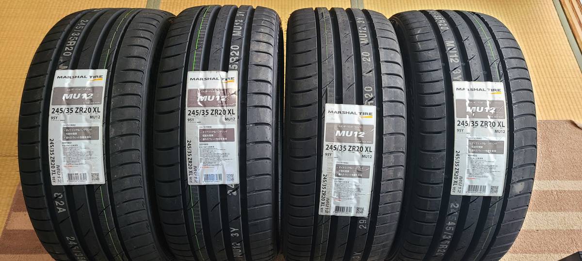 送料無料!! 245/35R20 MARSHAL マーシャル MU12 KUMHO クムホ製 新品タイヤ 4本セット ZR20 XL 95Y 2023年