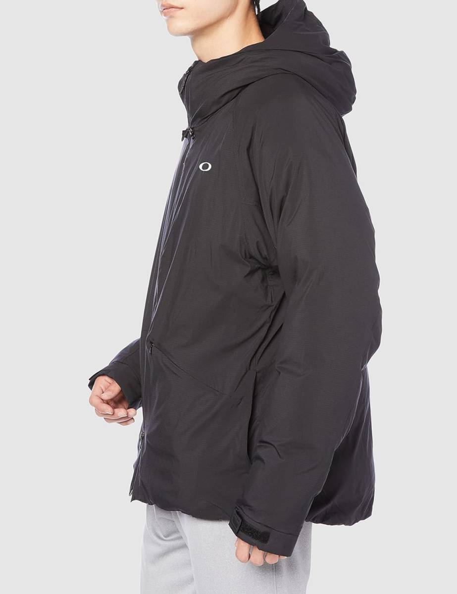★ 新品 オークリー OAKLEY ENHANCE FGL INSULATION JACKET 1.0 軽量 撥水 中綿 フード ジャケット パーカー 黒 ブラック US M JPN L