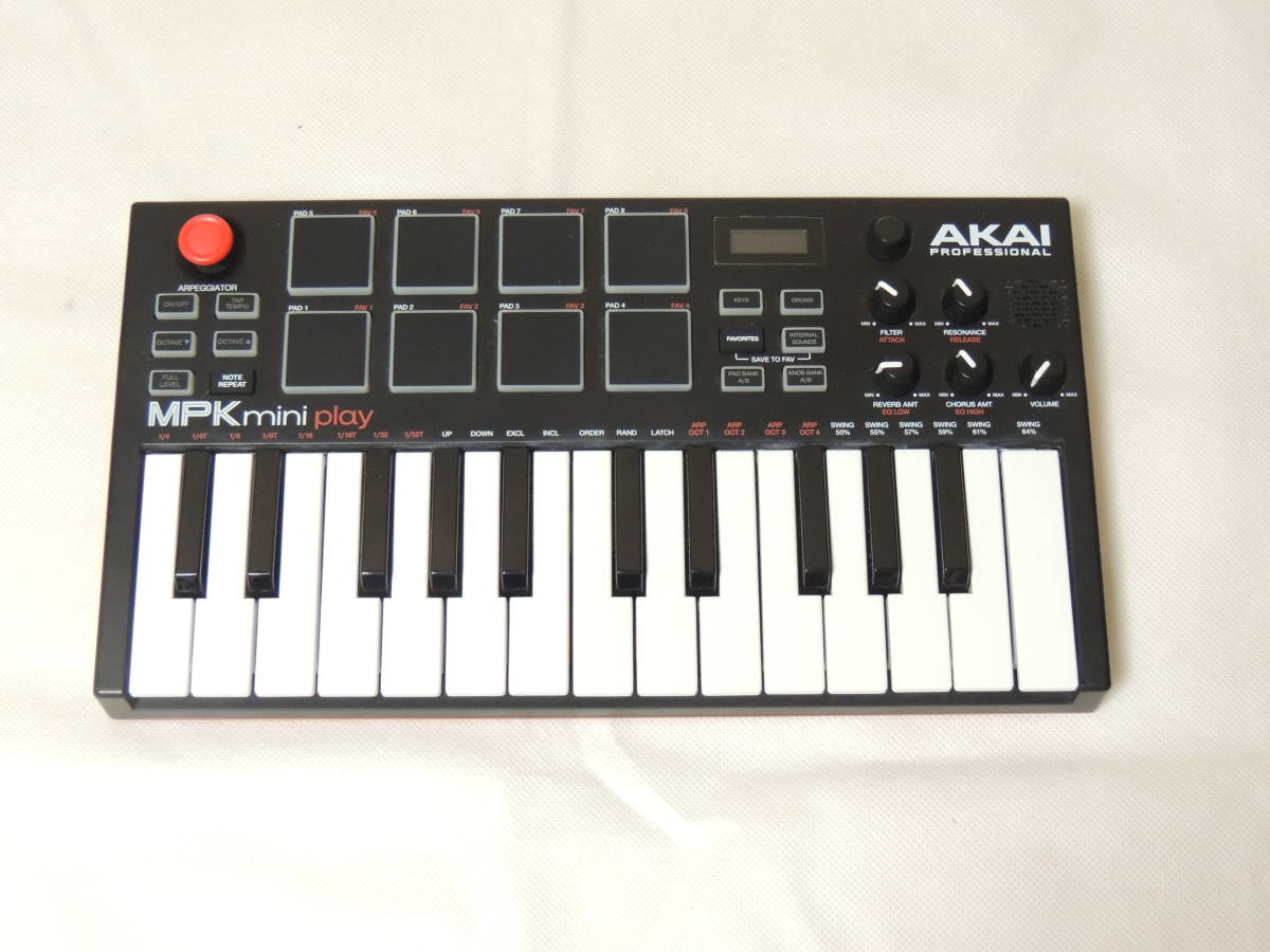 AKAI PROFESSIONAL MPK mini play MIDIキーボード 通電確認済み