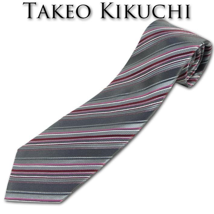【レア美品】THE TIE 高橋幸宏 ネクタイ シルク バーガンディ YUKIHIRO TAKAHASHI COLLECTION THE TIE 赤/青イナズマ SHIPSコラボ