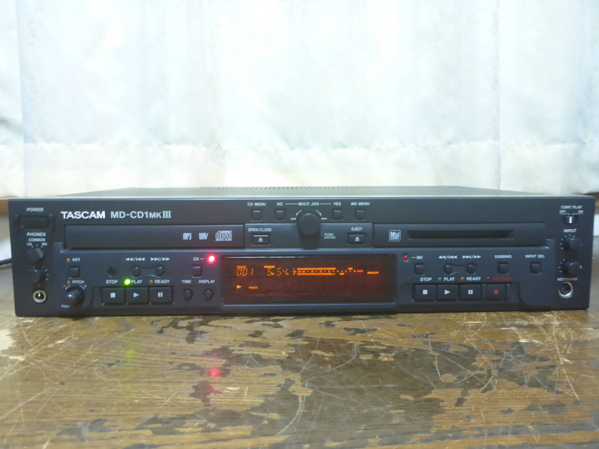 TASCAM タスカム MD-CD1 CDプレーヤー/MDレコーダー TASCAM MD-CD1 コード付T1863572 MDプレーヤー CD MKII 難有特価 - MD⁄CD