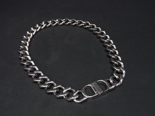 1円 □美品□ ChristianDior クリスチャンディオール CDロゴ チェーン 