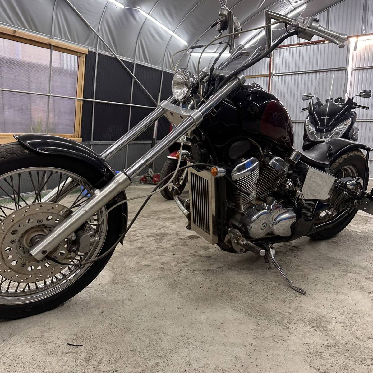 ホンダ スティード400 カスタム 5371km 中古 トリプルツリー ロング