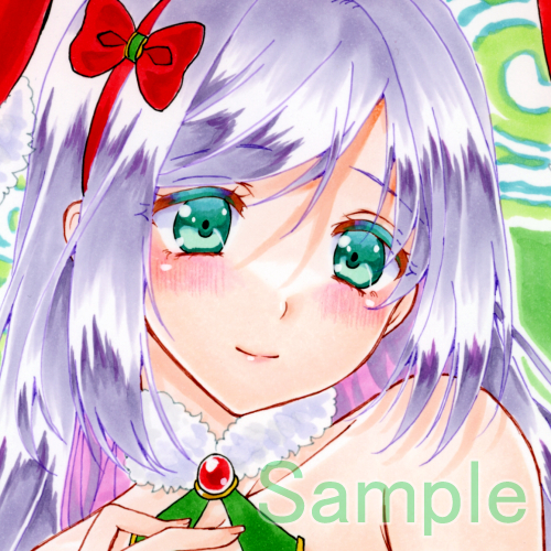 手描きイラスト◇オリジナル◇クリスマスバニー　A4