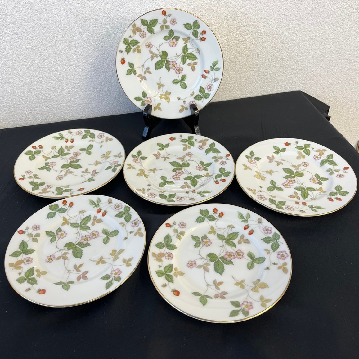 s WEDGWOOD WILD STRAWBERRY ワイルドストロベリー プレート15cm 6枚