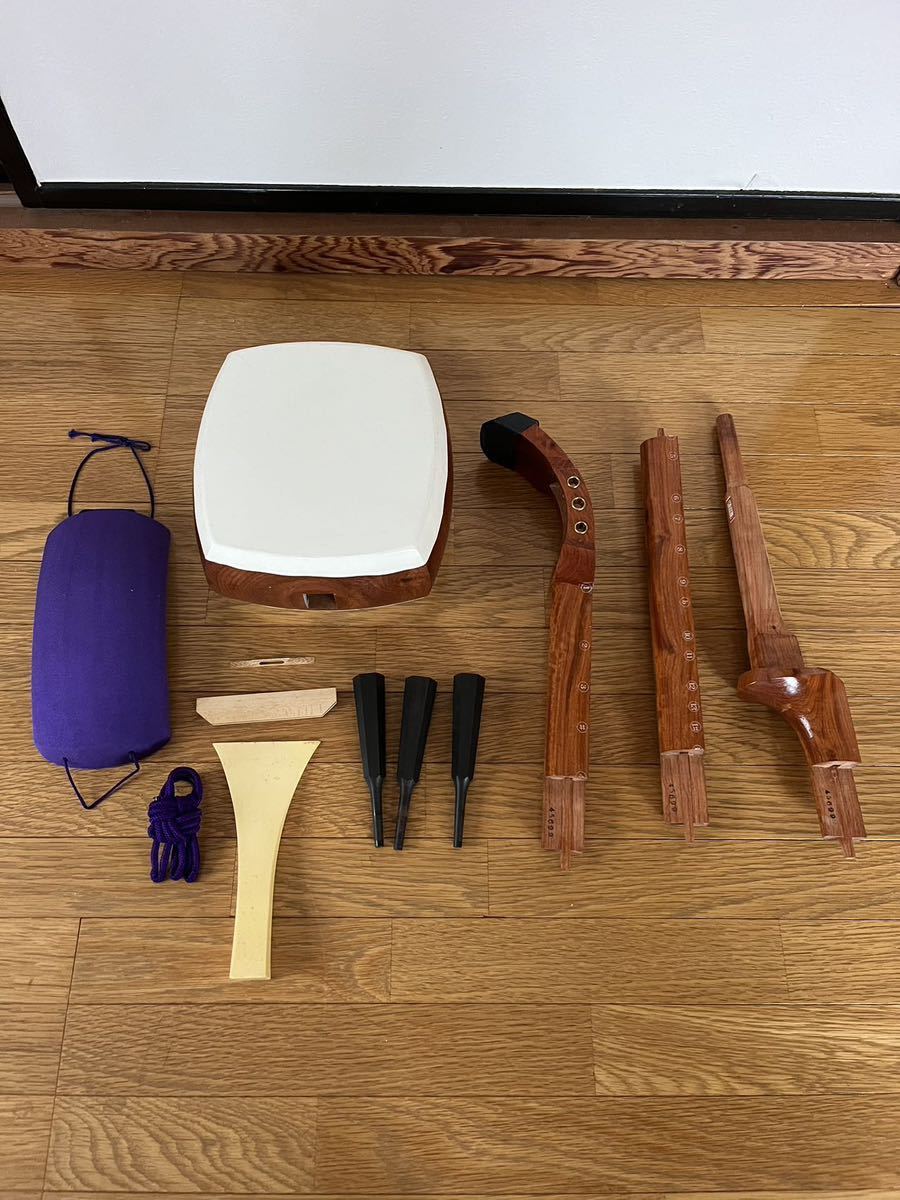 三味線 和楽器 津軽三味線 初心者 | 入門セット 弦楽器 紅木 中棹
