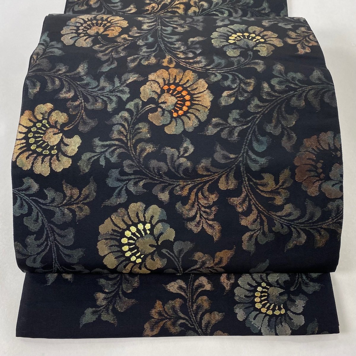 名古屋帯 美品 秀品 夏帯 縞 三角 金糸 鶯色 正絹 【中古】 【公式通販】