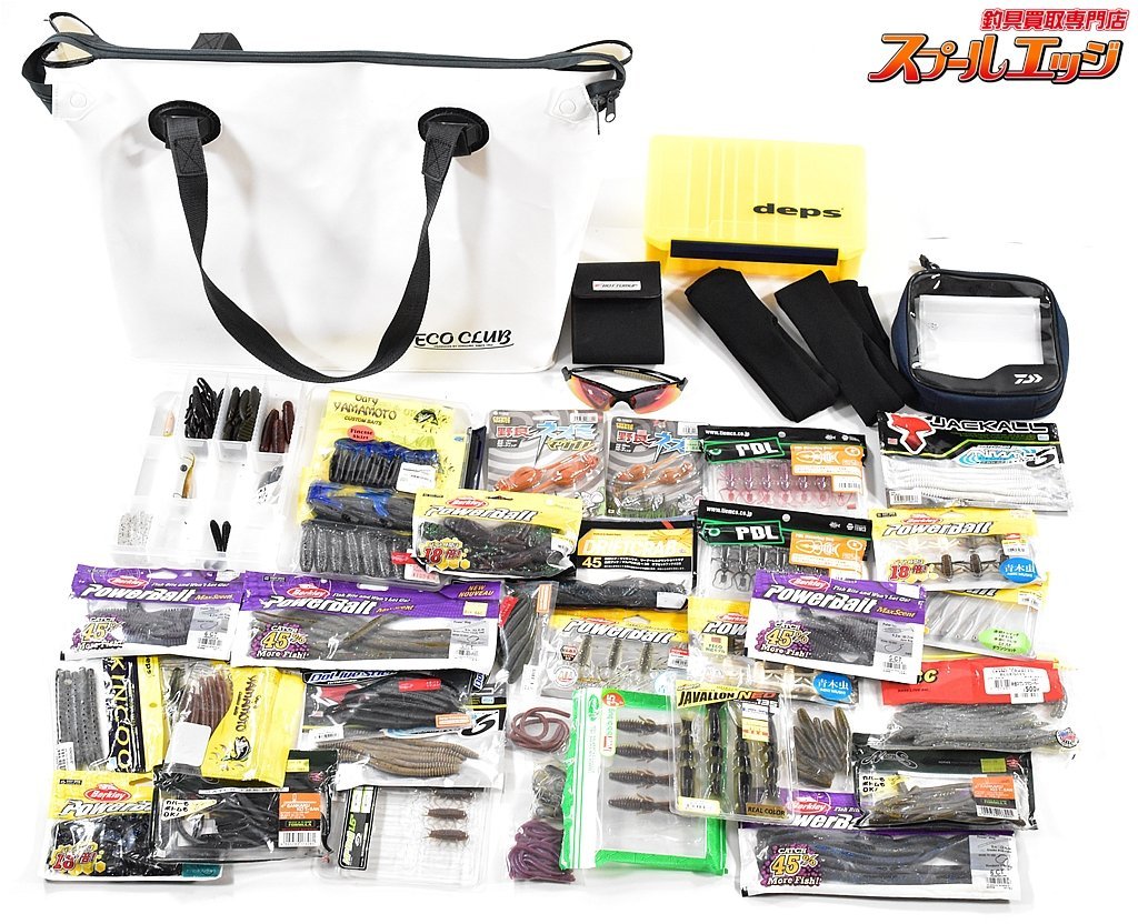 ★☆ バス用ワームセット約40個 豪華大量 野良ネズミマグナム ファットイカ サンカクコティーサン パワーワグ9inch ジャバロンネオ135等 ★