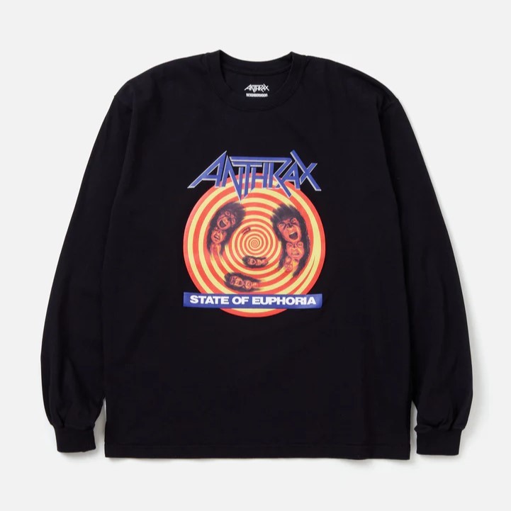 23AW　XLサイズ 　ブラック　NH X ANTHRAX . TEE LS-1　ネイバーフッド　NEIGHBORHOOD　232PCNH-LT01S