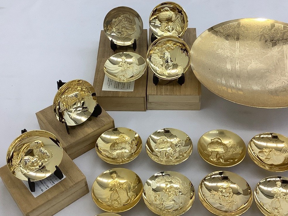 干支 金杯 大量まとめ 24KGP 全重量: 約5kg ※一部箱と中身が異なる