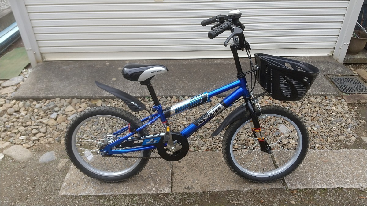 子供 自転車18インチ 補助輪 直接お引き取り限定 青 18インチ 子供