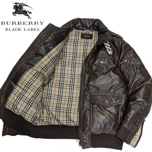 BURBERRY BLACK 小気味よく LABELライダースジケット 牛革 X2775