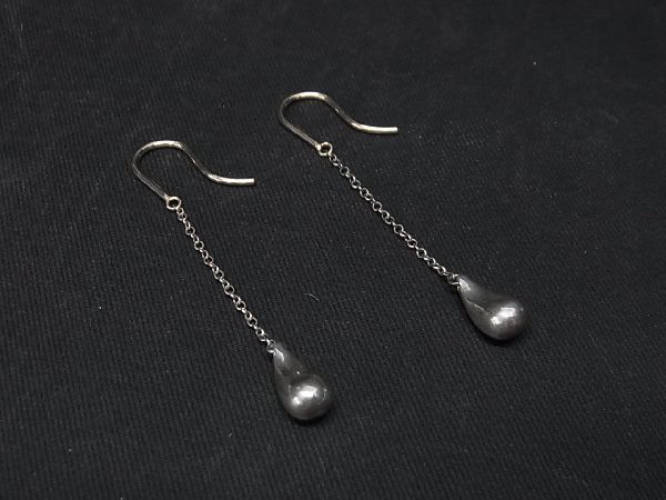 1円 ■美品■ TIFFANY＆Co. ティファニー エルサペレッティ ティアドロップ SV925 ピアス アクセサリー レディース シルバー系 AN7232