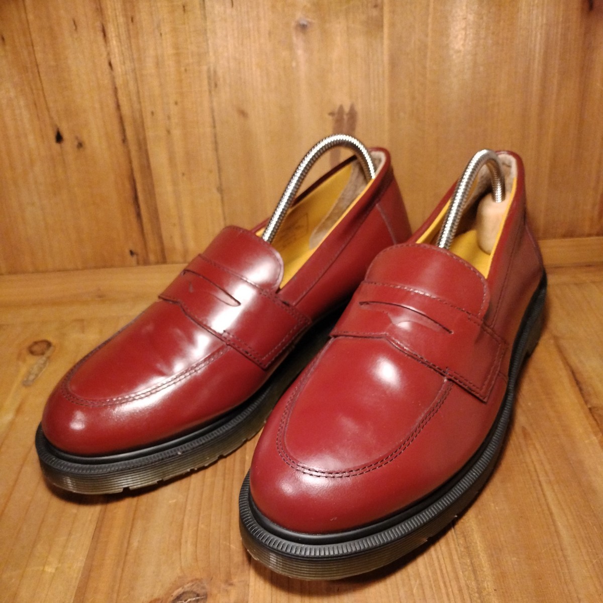 貴重 貴重 入手困難 ドクターマーチン Dr.Martens コインローファー ペニーローファー UK6 チェリーレッド oi