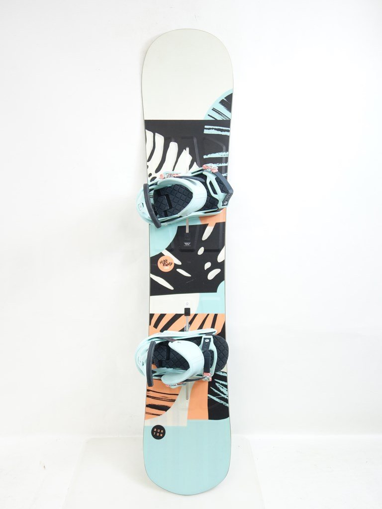 中古 19/20 BURTON HIDEAWAY レディース140cm CITIZEN ビンディング付きスノーボード バートン ハイダウェイ シティズン