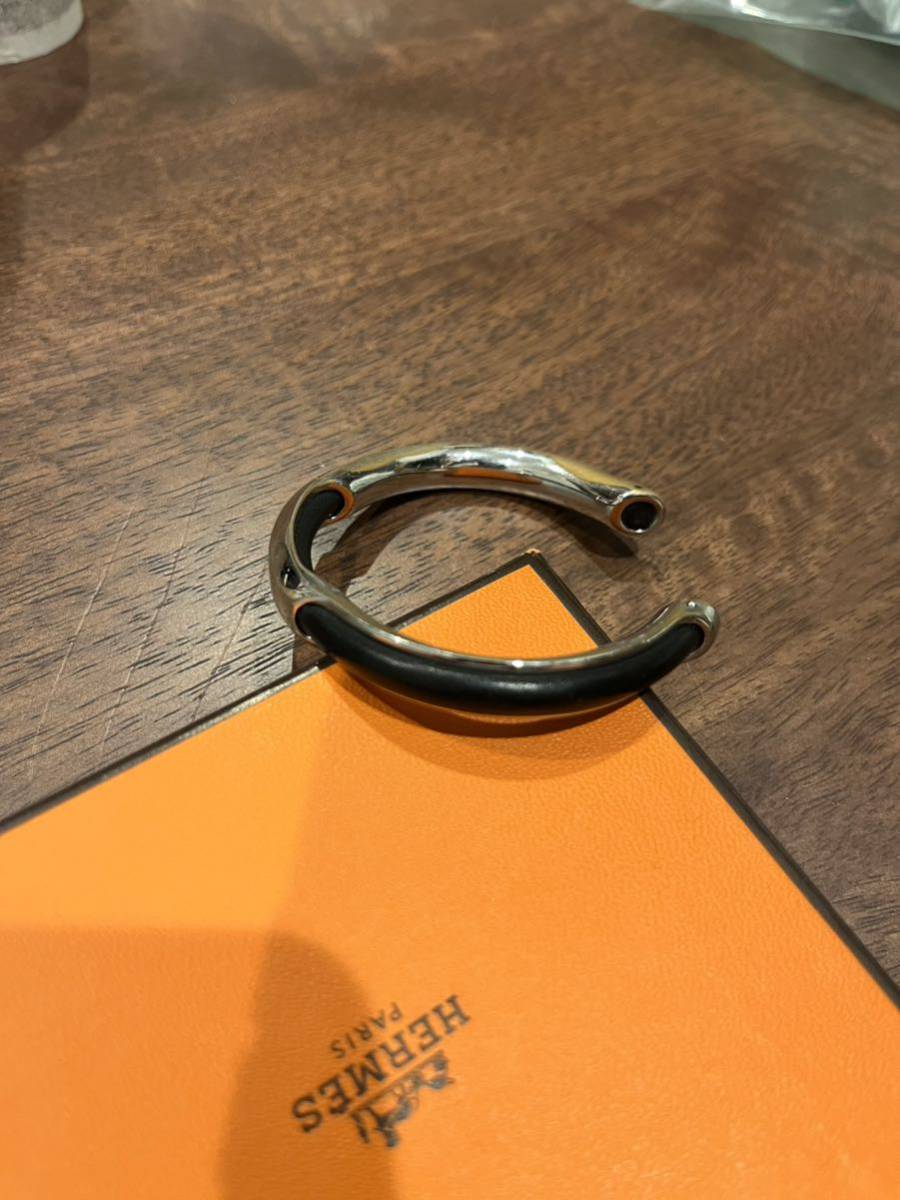 HERMESエルメスレザーブレスレットアピ2ブラック黒aq9869 HERMES