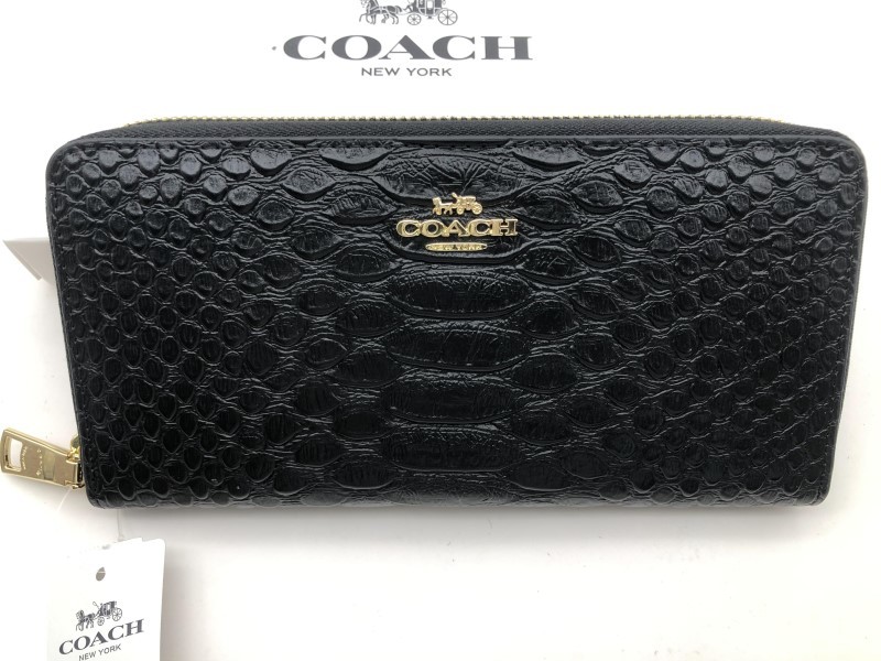 COACH コーチ 財布 長財布 シグネチャー アコーディオンラウンドジップ 