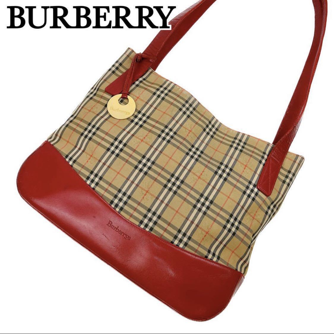 1円〜 BURBERRY バーバリー トートバッグ ノバチェック ノヴァチェック 