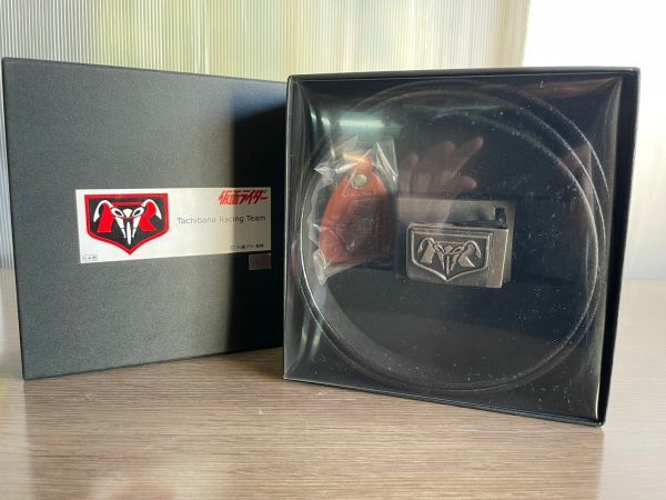 希少 レア 未使用 仮面ライダー ベルト TACHIBANA RACING TEAM 天然牛革 本革 ユウビ造形 保管品 立花レーシングチーム バックル/K153