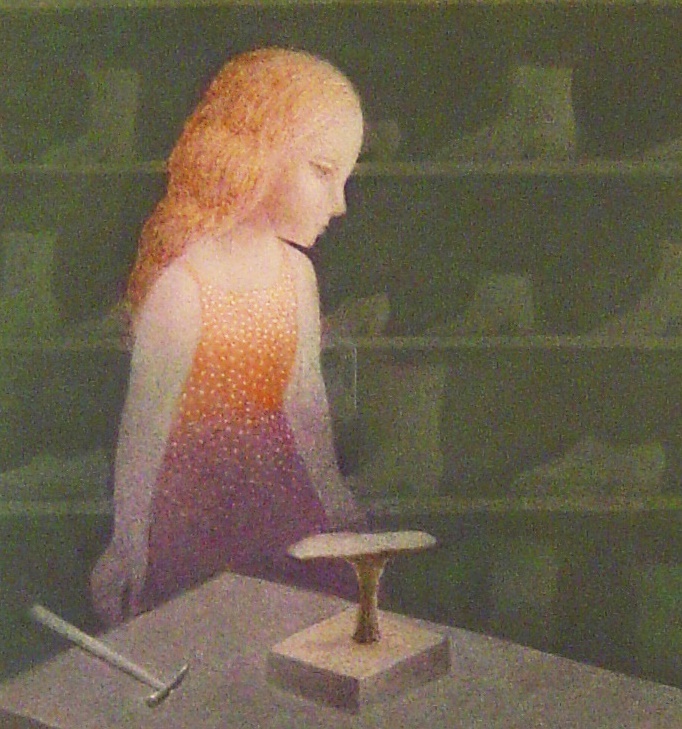 真作保証】元村 平/コルドメリーの少女/油彩画/キャンバス/原画/F8号