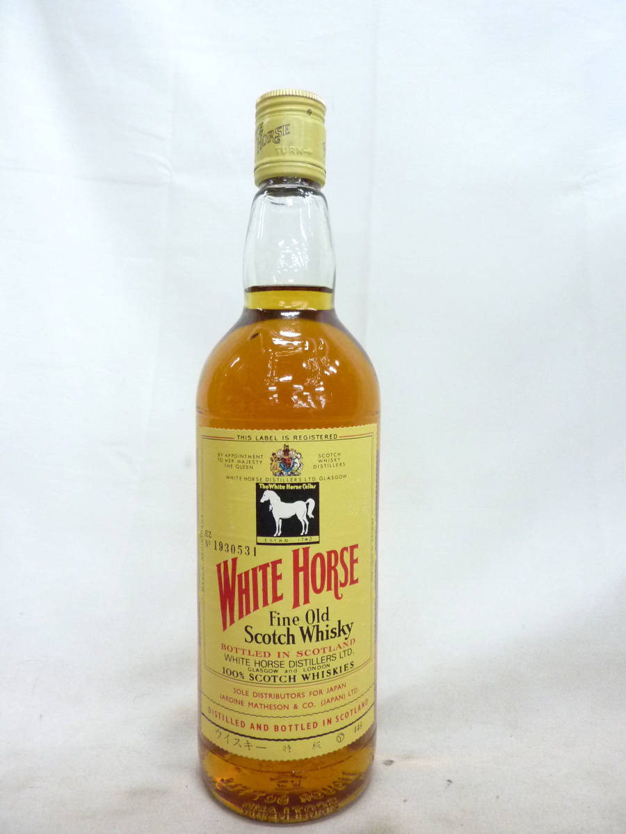 ★ 【古酒 未開栓】 WHITE HORSE ホワイトホース Fine Old ファイン オールド スコッチ ウイスキー 特級 従価 古酒 760ml 43％