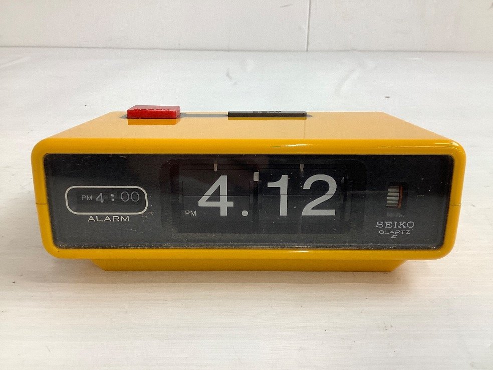 SEIKO パタパタ時計 昭和レトロ QN407 裏書跡有 動作確認済 ACBF 中古品