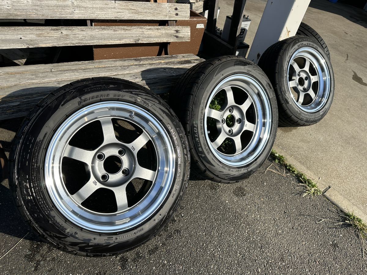 RAYS te37v 7.5j 25 15インチ 100 4穴 レイズ ボルク 4本セット 美品 