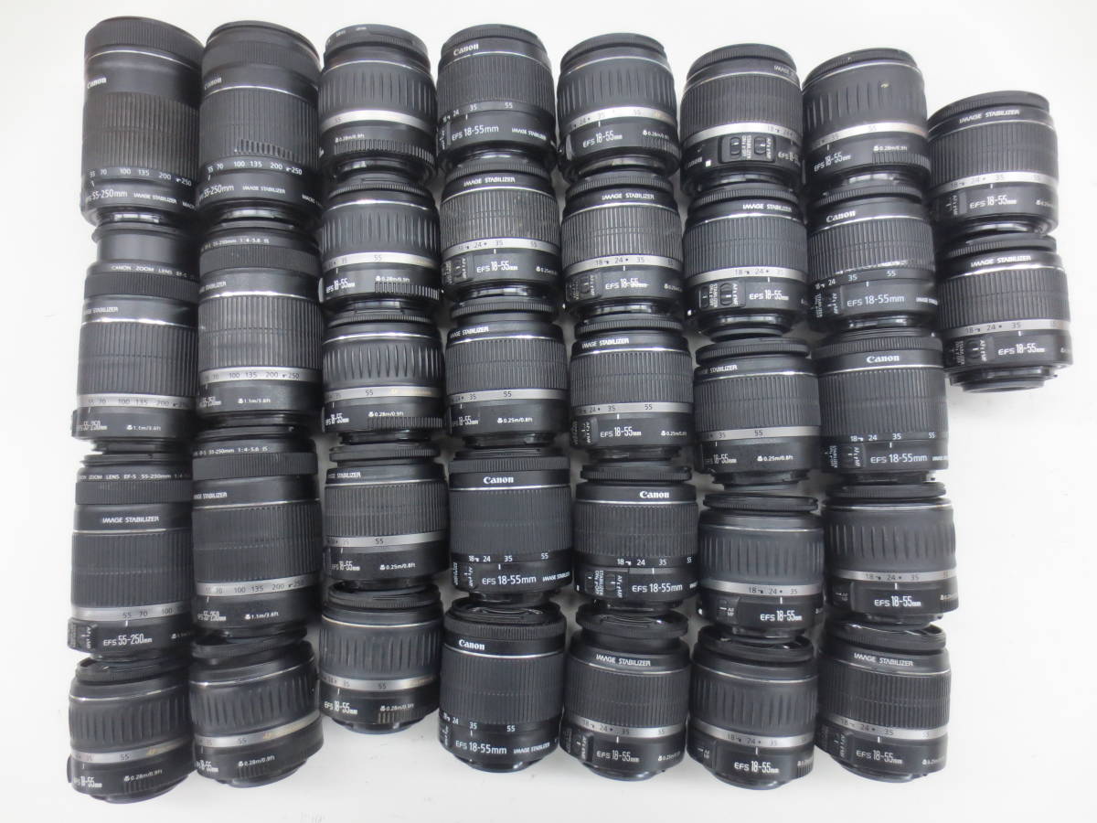 4226U ジャンク Canon EFS18-55mm 3.5-5.6IS 55-250mm 4-5.6IS 18-55mm 3.5-5 ...